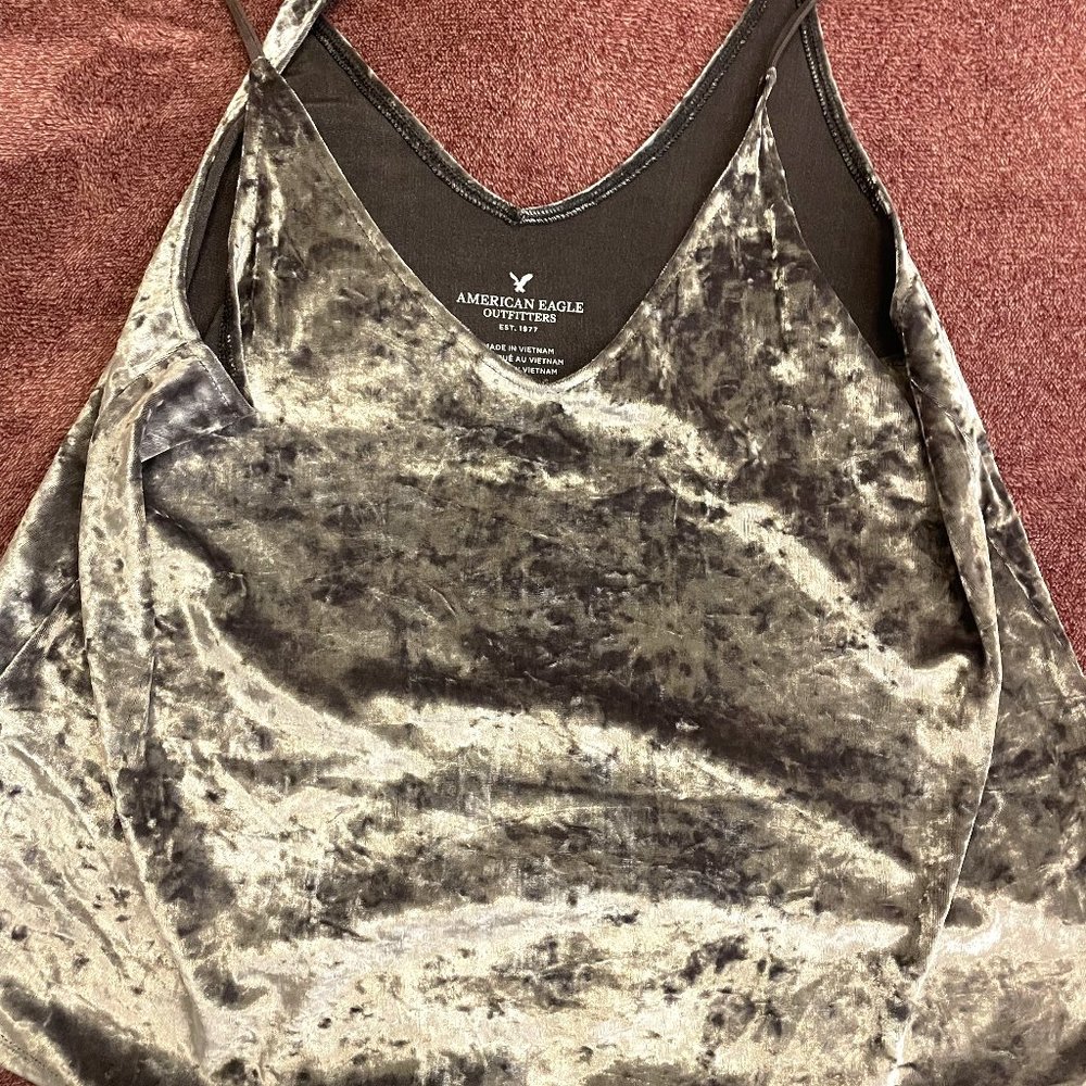 AE velvet loose crop top